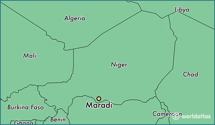 map showing the location of Maradi