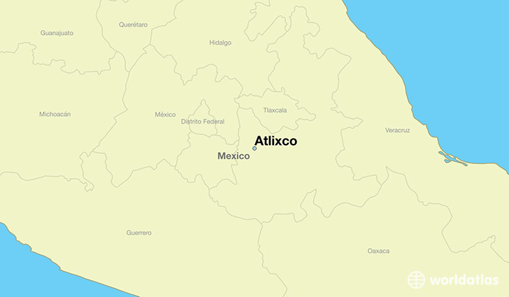 map showing the location of Atlixco