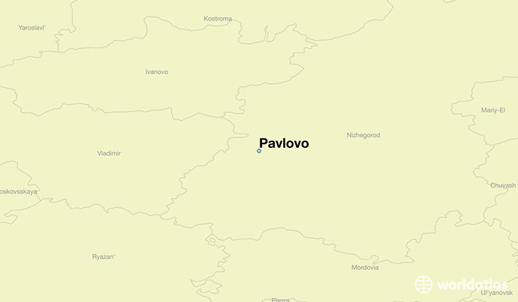 map showing the location of Pavlovo