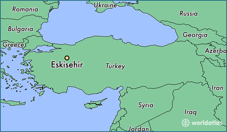 map showing the location of Eskisehir