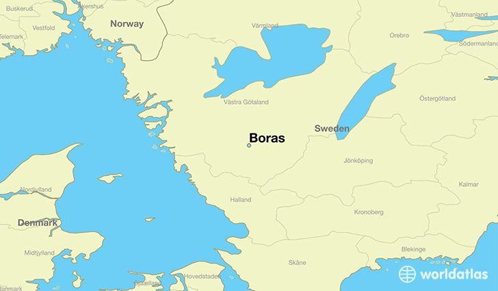 map showing the location of Boras