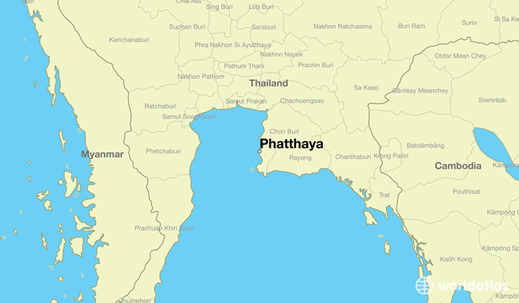 map showing the location of Phatthaya