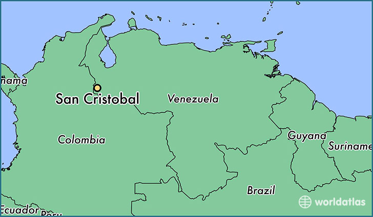 map showing the location of San Cristobal