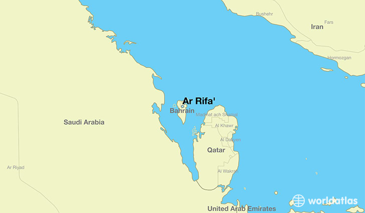 map showing the location of Ar Rifa'