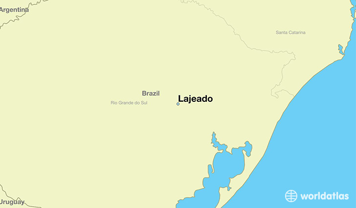map showing the location of Lajeado