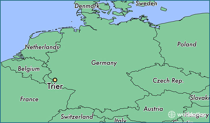 map showing the location of Trier