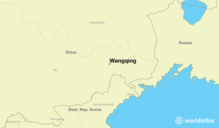 map showing the location of Wangqing