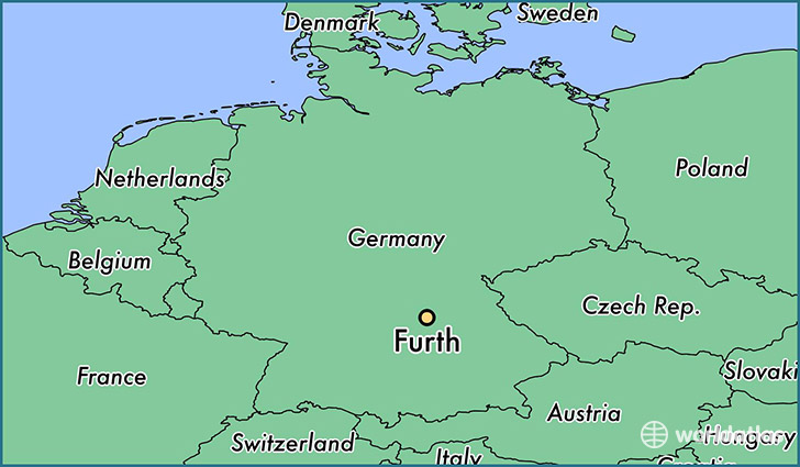 map showing the location of Furth