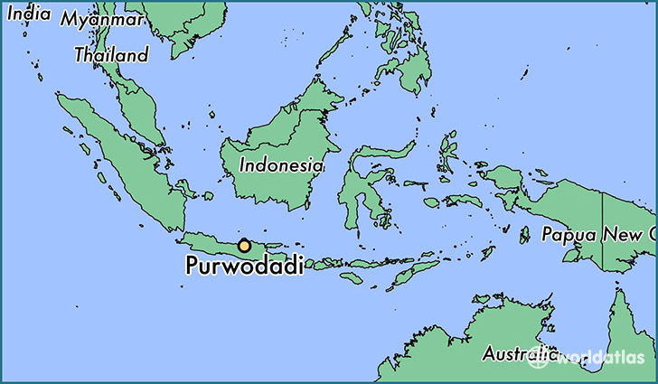 map showing the location of Purwodadi
