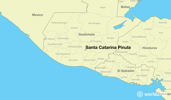 map showing the location of Santa Catarina Pinula