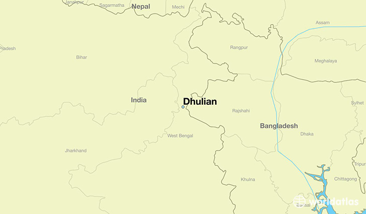 map showing the location of Dhulian
