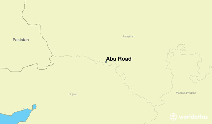 map showing the location of Abu Road