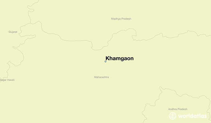 map showing the location of Khamgaon