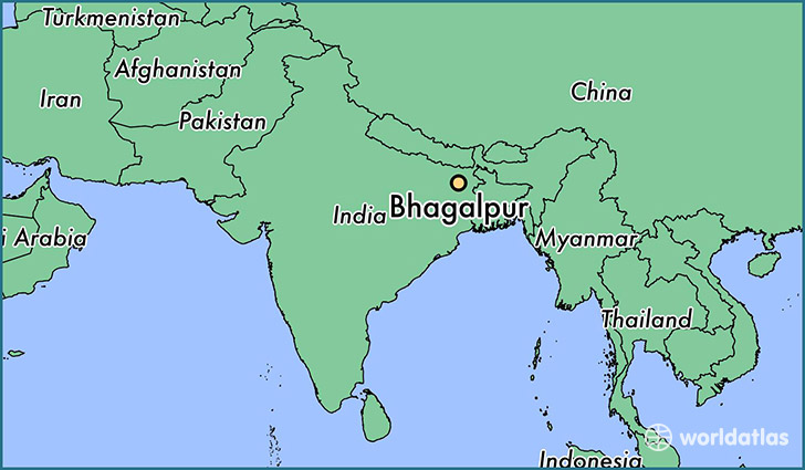 map showing the location of Bhagalpur