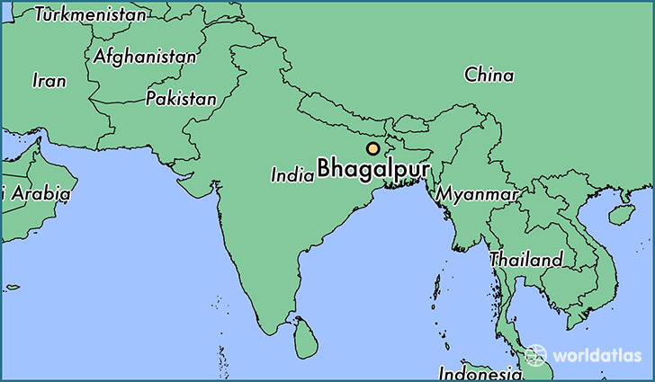 map showing the location of Bhagalpur