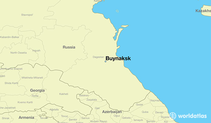 map showing the location of Buynaksk