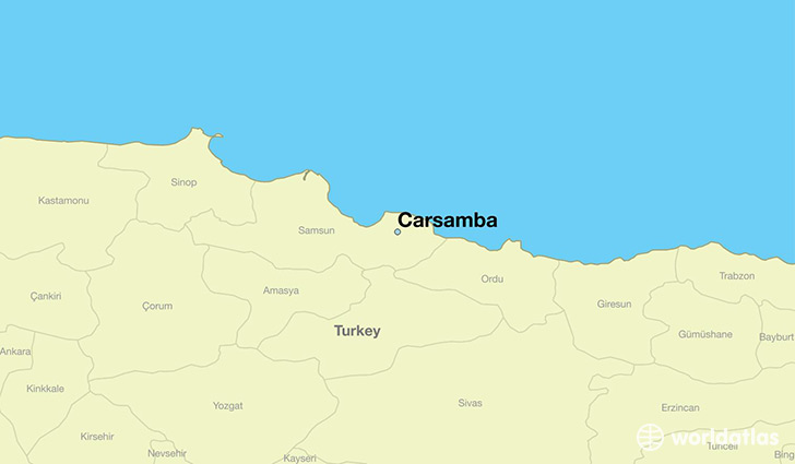 map showing the location of Carsamba