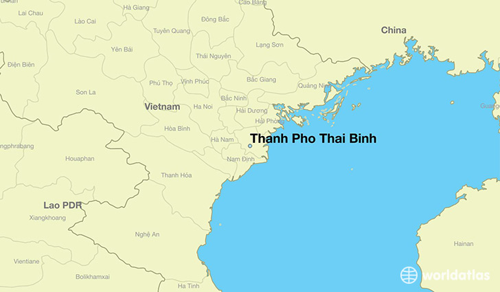 map showing the location of Thanh Pho Thai Binh
