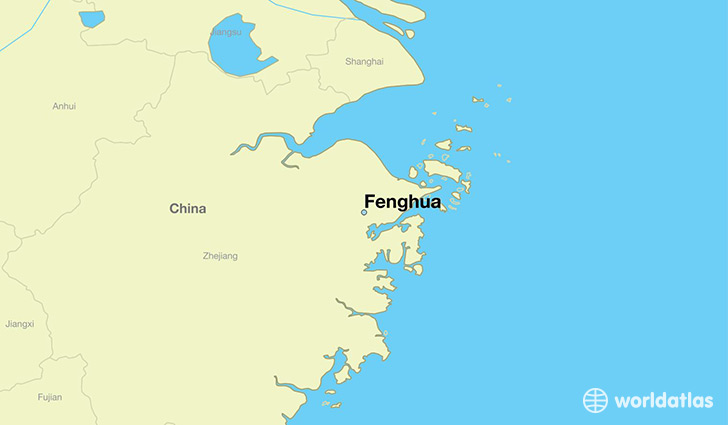 map showing the location of Fenghua