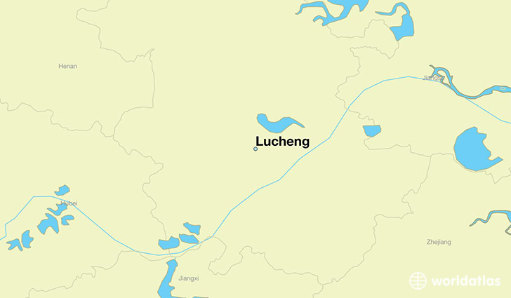 map showing the location of Lucheng