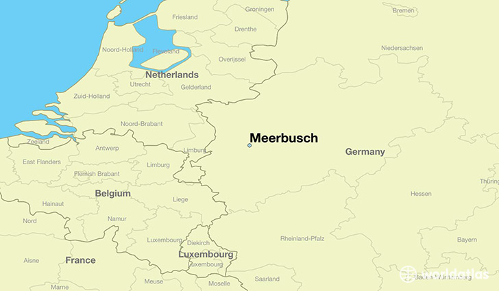 map showing the location of Meerbusch