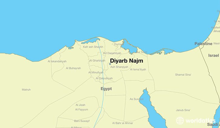 map showing the location of Diyarb Najm