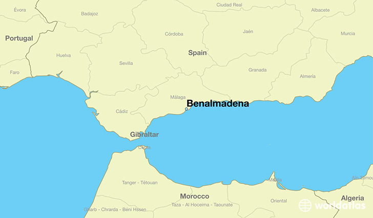 map showing the location of Benalmadena