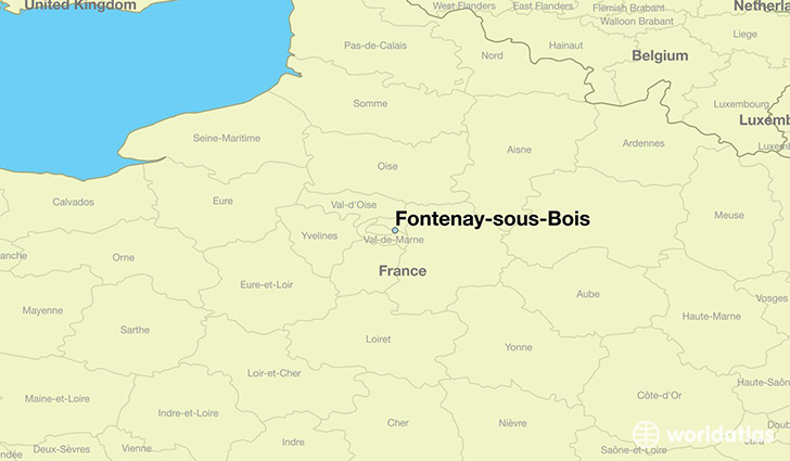 map showing the location of Fontenay-sous-Bois