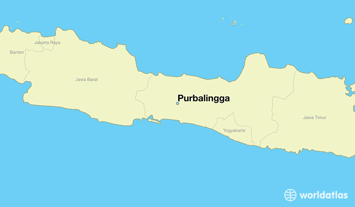 map showing the location of Purbalingga