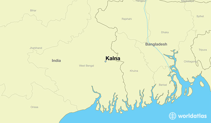 map showing the location of Kalna