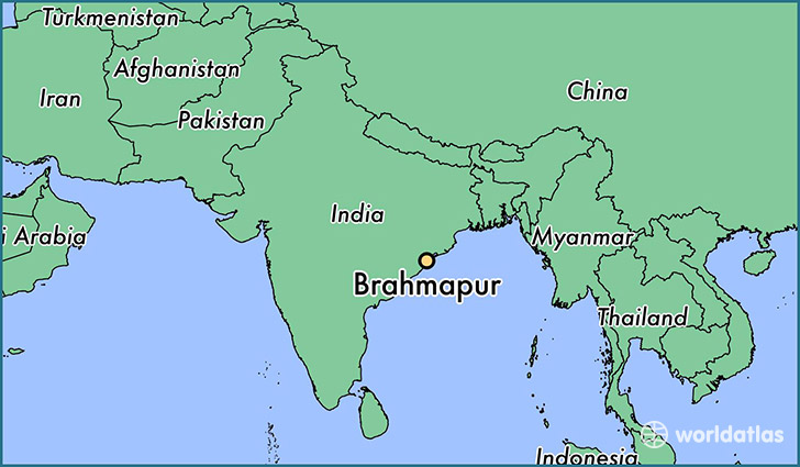 map showing the location of Brahmapur