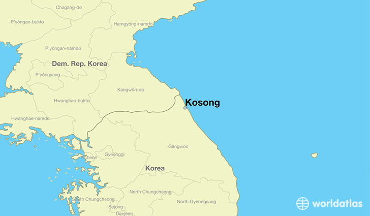 map showing the location of Kosong
