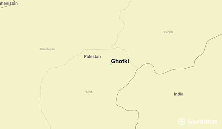 map showing the location of Ghotki