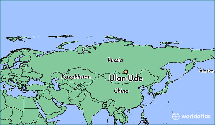map showing the location of Ulan-Ude