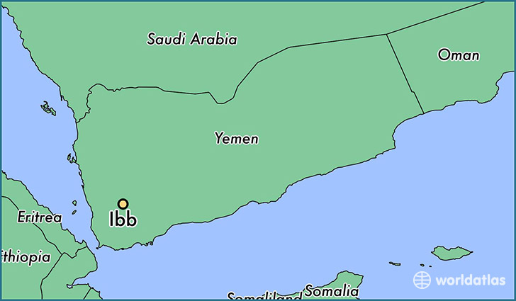 map showing the location of Ibb