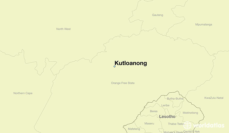map showing the location of Kutloanong