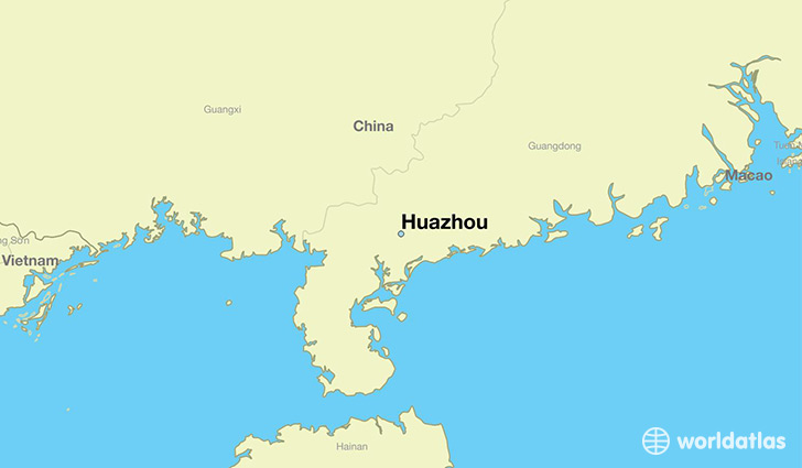 map showing the location of Huazhou