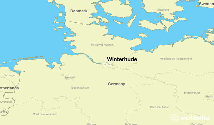 map showing the location of Winterhude