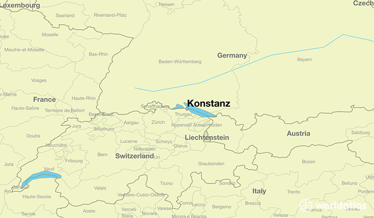 map showing the location of Konstanz