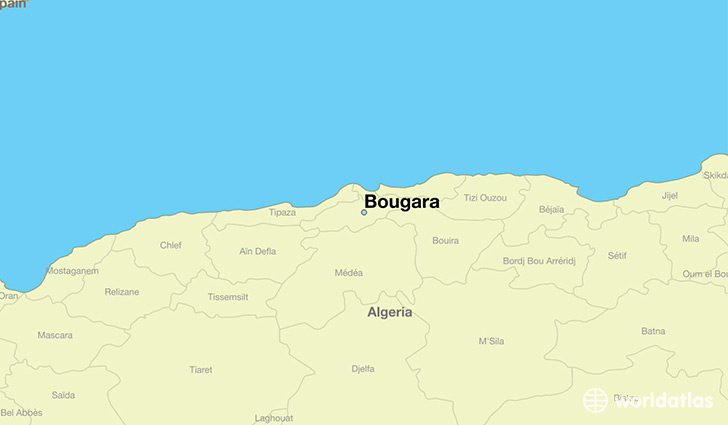 map showing the location of Bougara