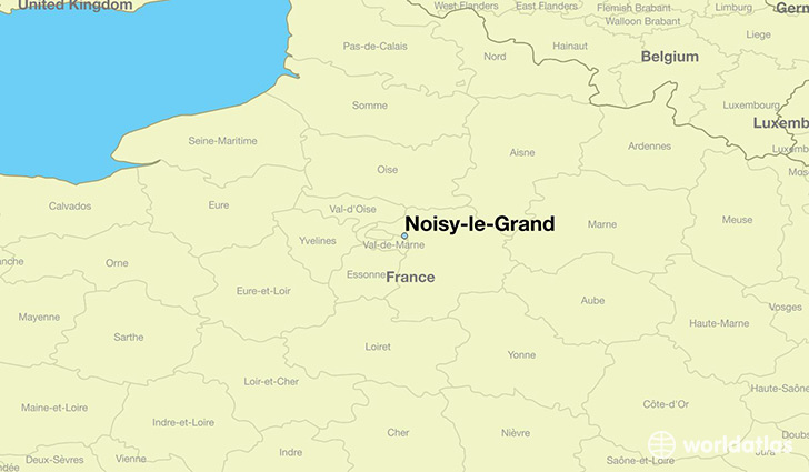 map showing the location of Noisy-le-Grand