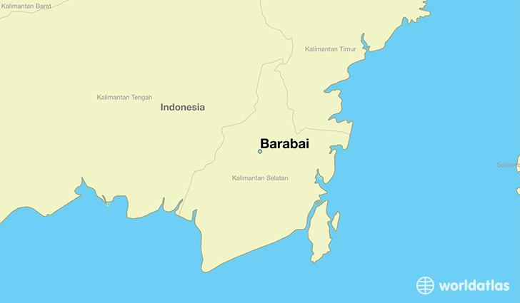 map showing the location of Barabai