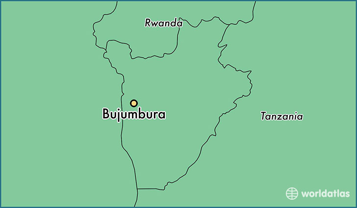 map showing the location of Bujumbura