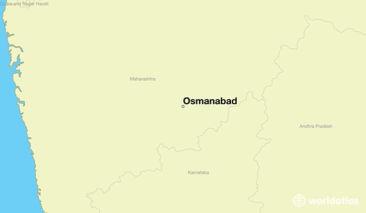 map showing the location of Osmanabad