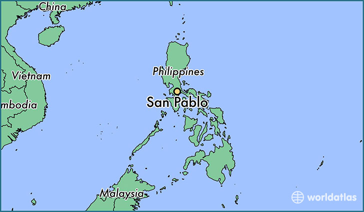 map showing the location of San Pablo