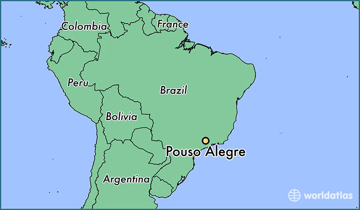 map showing the location of Pouso Alegre