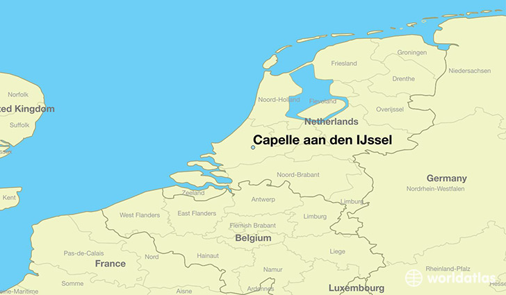 map showing the location of Capelle aan den IJssel