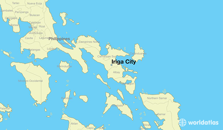 map showing the location of Iriga City