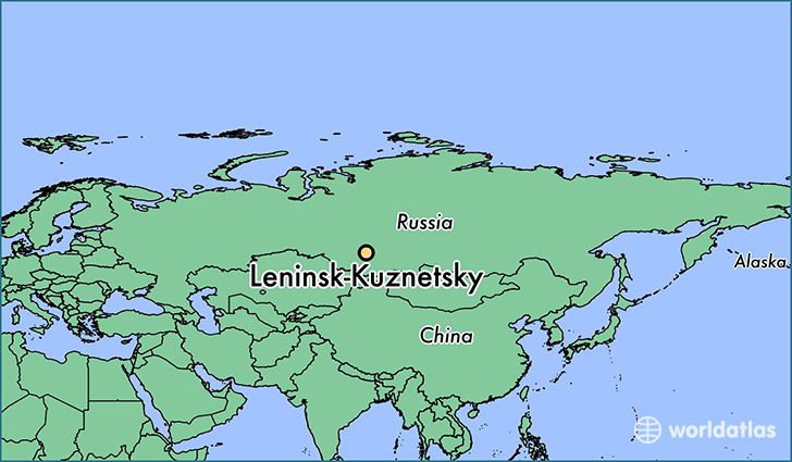 map showing the location of Leninsk-Kuznetsky