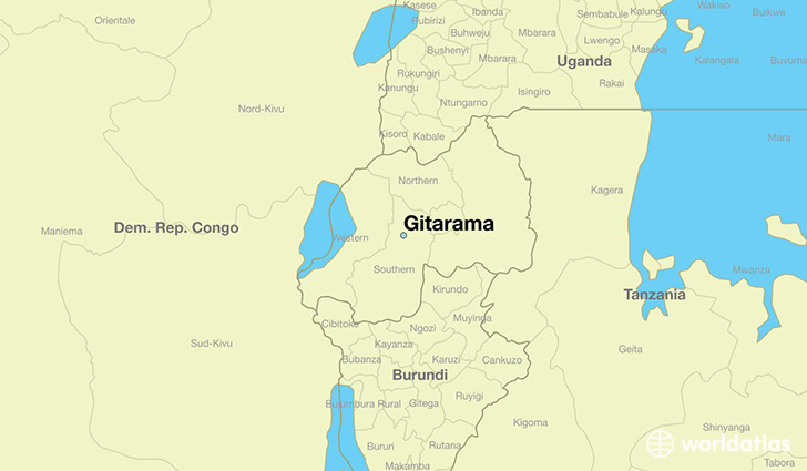 map showing the location of Gitarama
